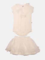 Girl’s Cotton & Net Baby Suit