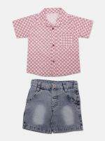 Boy’s Solid Cotton & Denim Boys 2Pcs Set