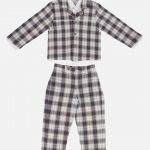 Boy’s Checks Cotton Suit
