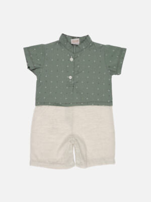 Boy’s Printed Cotton Romper