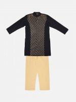 Boy’s Printed Cotton Silk Kurta Pyjama