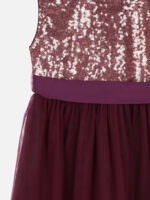 Girl’s Embellished Net & Polyester Frock