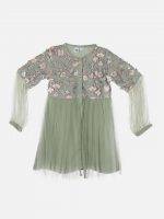 Girl’s Embroidery Net & Polyester Frock