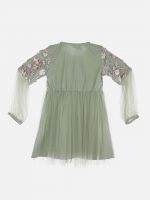 Girl’s Embroidery Net & Polyester Frock