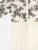 Girl’s Embroidery Net & Polyester Frock