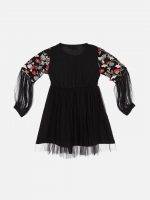 Girl’s Embroidery Net & Polyester Frock