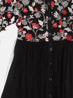 Girl’s Embroidery Net & Polyester Frock