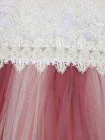 Girl’s Purple & White Embrioded Frock