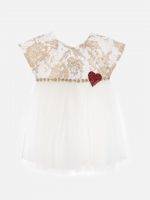 Girl’s White Embrioded Frock