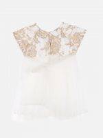 Girl’s White Embrioded Frock