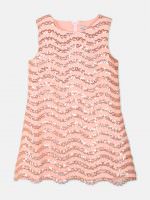 Girl’s Emblisshed Polyester & Net Frock