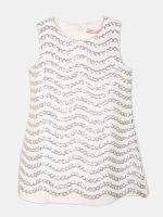 Girl’s Emblisshed Polyester & Net Frock