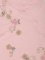 Girl’s Cotton Solid Romper with Feet