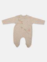 Girl’s Cotton Embroided Romper with Feet