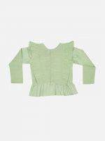 Girl’s Embroidered Cotton Slik Blend Frock