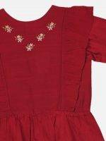 Girl’s Embroidery Cotton Silk Frill Top