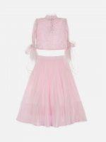 Girl’s Baby Pink Satin & Net Lehenga Choli Set