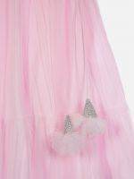 Girl’s Baby Pink Satin & Net Lehenga Choli Set