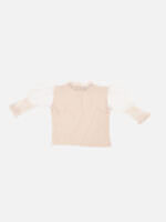 Girl’s Solid Satin & Net Crop Top