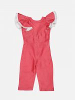 Girl’s Solid Cotton Jumpsuit