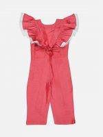 Girl’s Solid Cotton Jumpsuit