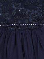 Girl’s Embroidery Net & Polyester Frock