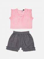 Girl’s Solid Cotton Clothing Set